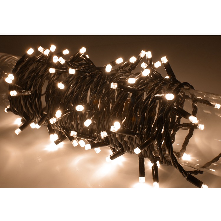 Warm White 80 LED Battery Powered String Lights with Auto Timer Connevans Electronics