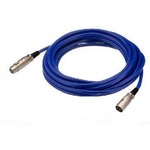 Blue 10 metre high quality 3 pin XLR plug to socket cable 