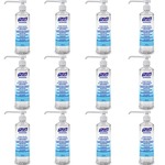 500ml Table, Desk or Sales Counter Purell 9665 Round Pump Action 70% Alcohol Hand Rub Dispenser Bottle - Box of 12 x 500ml -  the same Purell 9268 but in round bottles at a lower price!