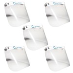 Pack of 5 Universal Covi-Shield Protective Face Screen That Can Be Worn For Extended Periods