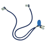 Hearing Aid Retention Cord (30cm) Pair and Blue Collar Clip