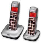 Amplicomms BigTel 1202 Big Button Cordless telephone twin pack