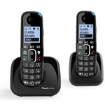 BigTel 1502 Extra Loud Hearing Aid Compatible Cordless Landline Duo Telephone twin pack for seniors