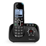 Amplicomms BigTel 1580 Voice Cordless Landline Telephone with Answering Machine & Call Blocker for Seniors