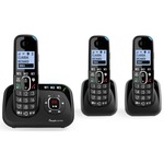 Amplicomms BigTel 1583 Voice Extra Loud Hearing Aid Compatible Cordless Telephones trio pack