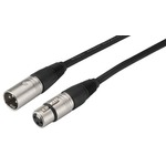Black 2 metre high quality 3 pin NEUTRIK connector XLR plug to socket cable