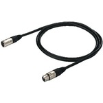 Black 1 metre high quality 3 pin NEUTRIK connector XLR plug to socket cable 