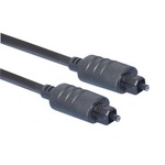 Black 1m Fibre Optic Cable Toslink Plug to Toslink Plug
