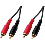 500mm Stereo Phono Plug to Phono Plug Audio Cable with gold plated contacts