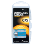 Duracell Activair size 675 Hearing Aid Batteries - pack of 6