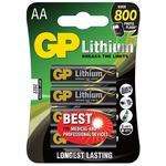 Pack of 4 AA size 1.5 volt GP Battery Lithium batteries