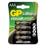 Pack of 4 AAA size 1.5 volt GP Battery Lithium batteries