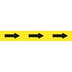 Adhesive tape with arrows to indicate direction of flow