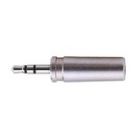 Nickel 2.5 mm High Quality Stereo Jack Plug with Solder Terminals