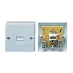 Surface Mounted 2/6A Secondary UK Telephone Socket with Screw Connections