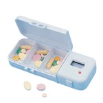 Automatic pill reminder with 3 storage compartments