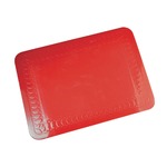 Tenura Red Silicone Rubber Anti Slip Rectangular Mat 25.5 x 18.5 cm