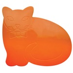 Tenura Anti Slip and Anti Microbial childrens orange cat shaped table mat