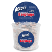 Mack's Ultra Soft Foam Earplugs - bulk tub of 100 pairs 32dB
