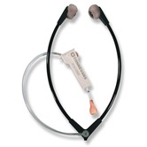 Foam ended stetoclip hearing aid listener with variable attenuator