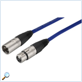 Blue 2 metre high quality 3 pin NEUTRIK connector XLR plug to socket cable 