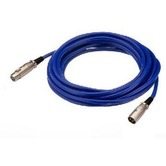 Blue 10 metre high quality 3 pin XLR plug to socket cable 