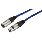 Blue 1 metre high quality 3 pin NEUTRIK connector XLR plug to socket cable 