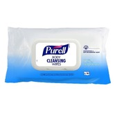 Purell 94004 Hand/Body Sanitising Wipes, pack of 70 - Enriched with organic moisturising aloe vera and softening argan oil