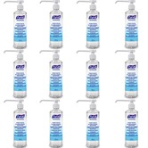 500ml Table, Desk or Sales Counter Purell 9665 Round Pump Action 70% Alcohol Hand Rub Dispenser Bottle - Box of 12 x 500ml -  the same Purell 9268 but in round bottles at a lower price!