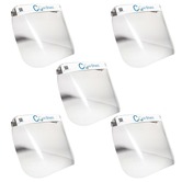 Pack of 5 Universal Covi-Shield Protective Face Screen That Can Be Worn For Extended Periods