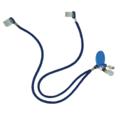 Hearing Aid Retention Cord (30cm) Pair and Blue Collar Clip