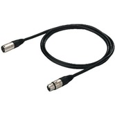 Black 1 metre high quality 3 pin NEUTRIK connector XLR plug to socket cable 