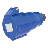 230V Blue 32A 3 Contact High Current In-line Socket