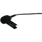 Replacement electret tie clip microphone with 3.5 mm plug with latching device