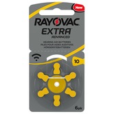 Rayovac Extra Advanced Pack of 6 size 10 Hearing Aid Batteries