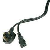 10m Black IEC to UK plug with 10A fuse 