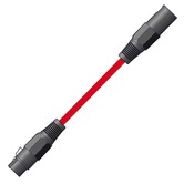 Classic XLR Male to Female extension lead 12.0m Red