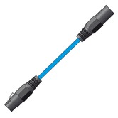 Classic XLR Male to Female extension lead 12.0m Blue