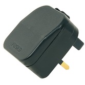 European to UK plug adaptor - BLACK 5A