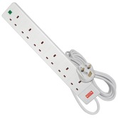 6 gang 13A extension lead with surge protection, 5m