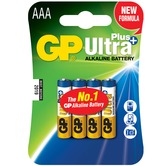 Ultra+ Alkaline batteries, AAA, 1.5V, packed 4/blister