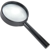 Handheld 6x Magnifier, 65mm dia with Glass Lens