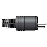 DIN plug, 2-pin with plastic body