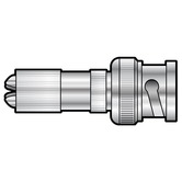 BNC Plug, Gold Contact, Screw termination, For 6.5mm dia cables