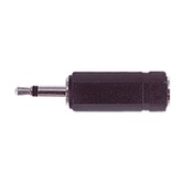 Black 3.5 mm Mono Plug to 3.5 mm Stereo Socket