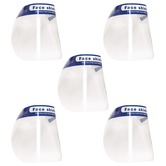 Pack of 5 Aidapt Face Shield / face screens offering protection to the face & eyes