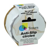 White Tenura Aqua Safe Anti Slip Bath and Shower 40mm Discs