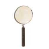 Magnifying glass - metal frame hand held 2.5" (63mm)