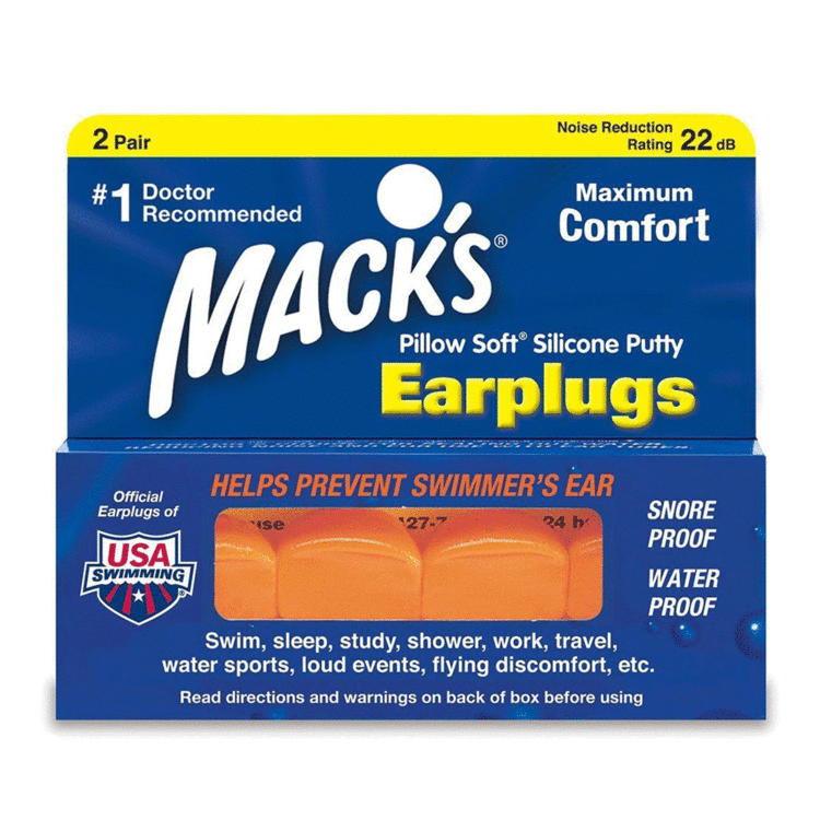 Mack's Pillow Soft earplugs hot orange No 6 | Connevans Mack's Pillow Soft earplugs hot orange No 6 | Connevans